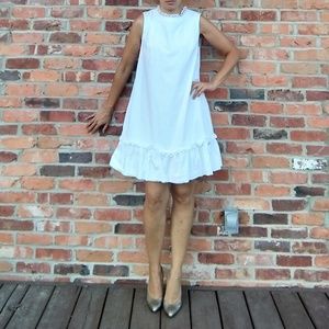 Twinset Italy Bright White Cotton Summer Dress